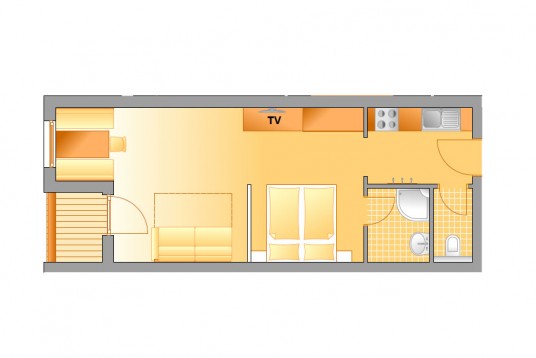 Layout of an apartment type A