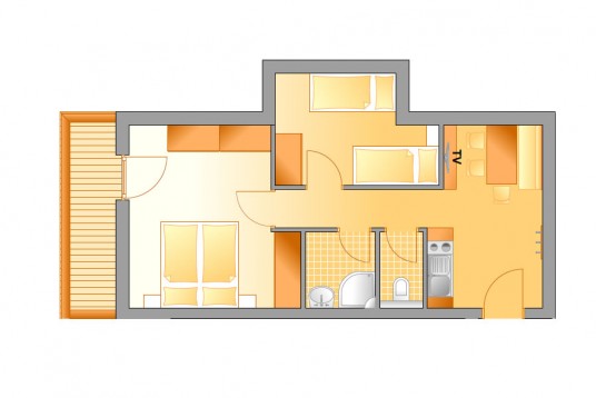Layout of an apartment type C