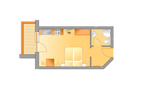 Layout apartment type D at Villa Schrempf